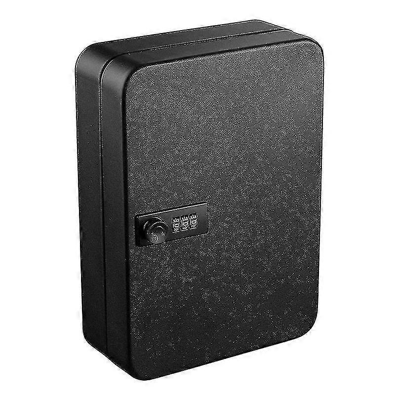 ブラックスチールキーキャビネットセキュリティボックスウォールマウント、コンビネーションロックとランダムカラーキータグ付き-20キーを保持します-yvan