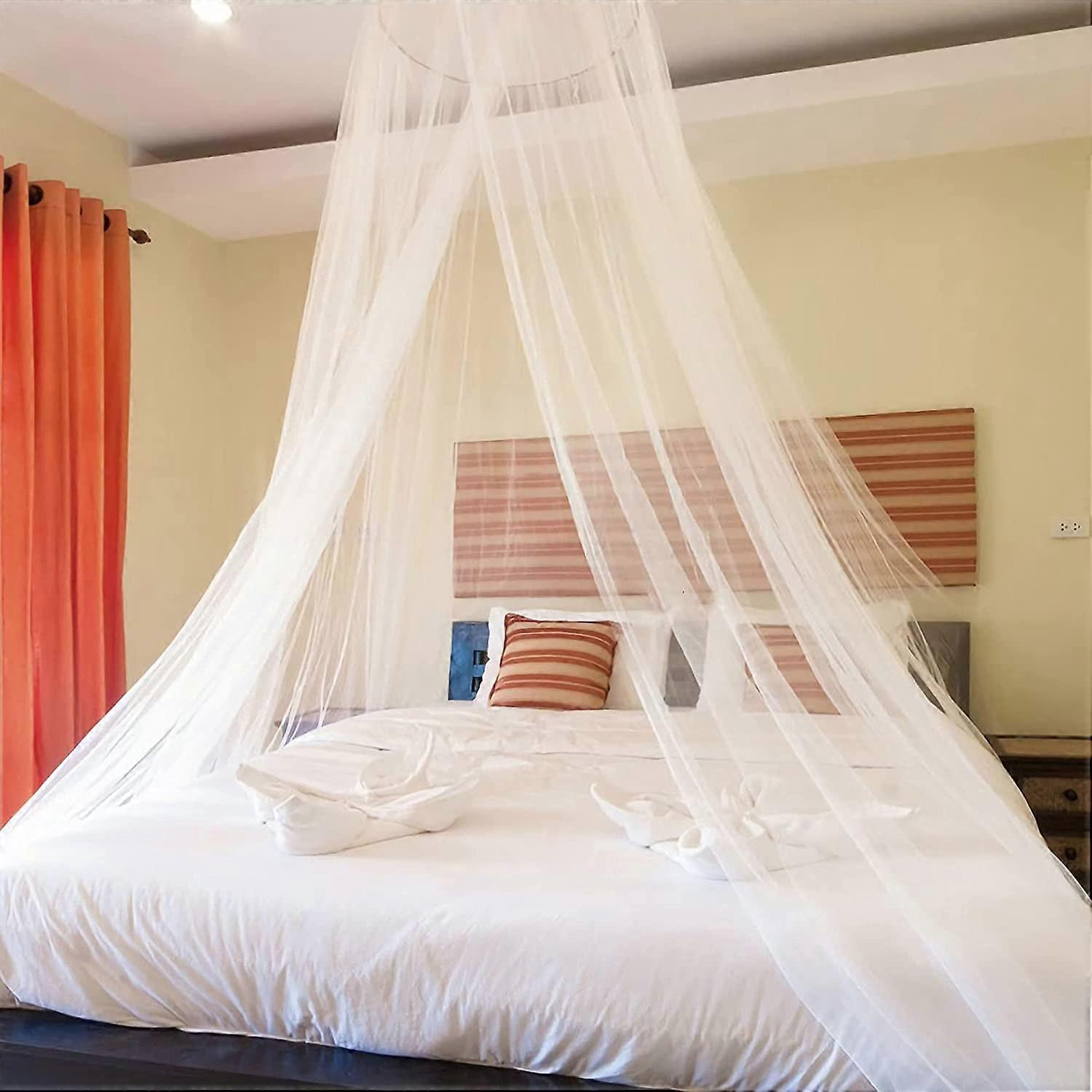 Bed Canopy Netting for Single to King Size, Mosquito Net Princess Round Hoop Hanging Curtain Netting