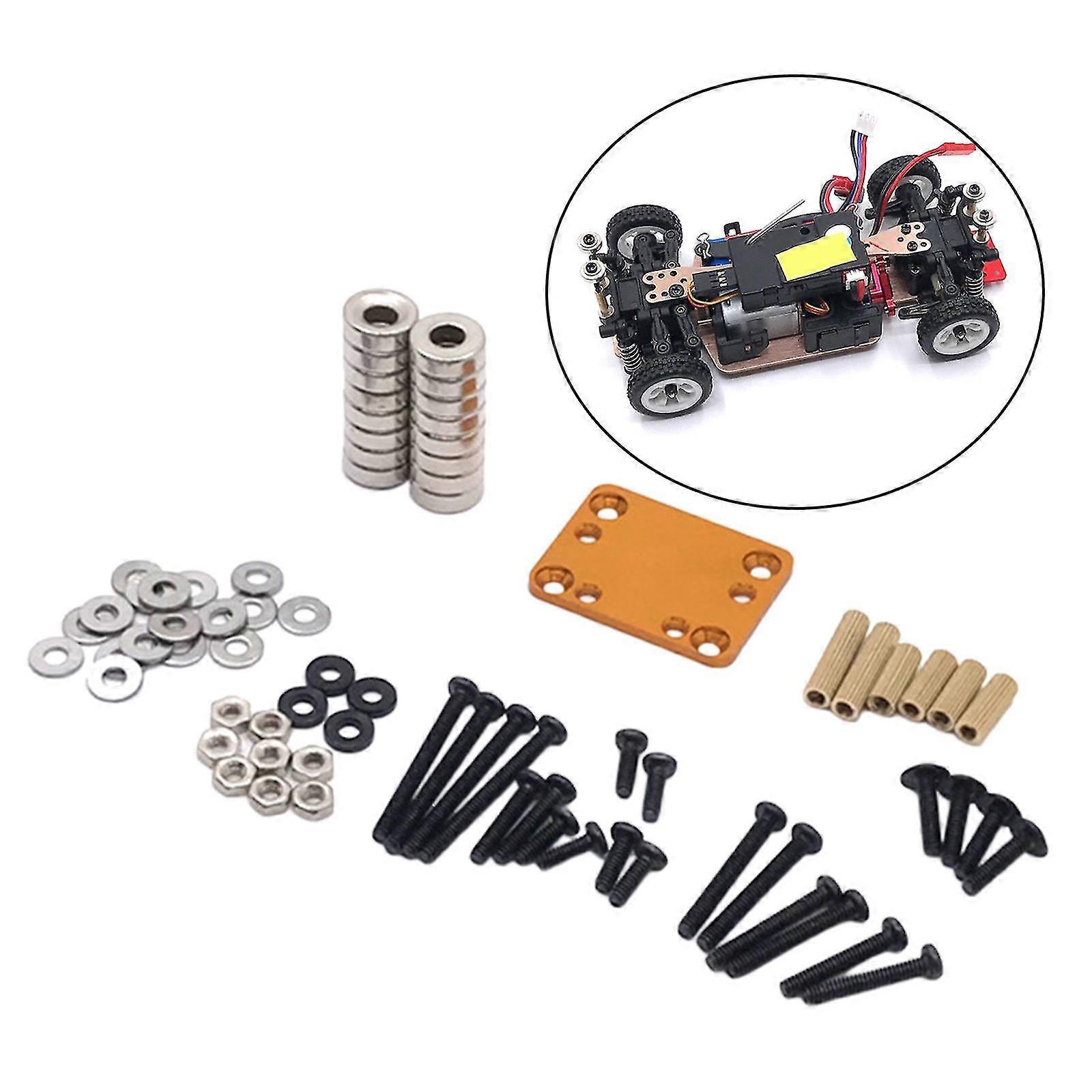 Metal Rc Car Shell Adjustment Fixation-1:28 Scale Diy Body Shell Height Adjustment Invisible Column Kit-for P929, P939 Rc Car Upgrade Parts - Yellow