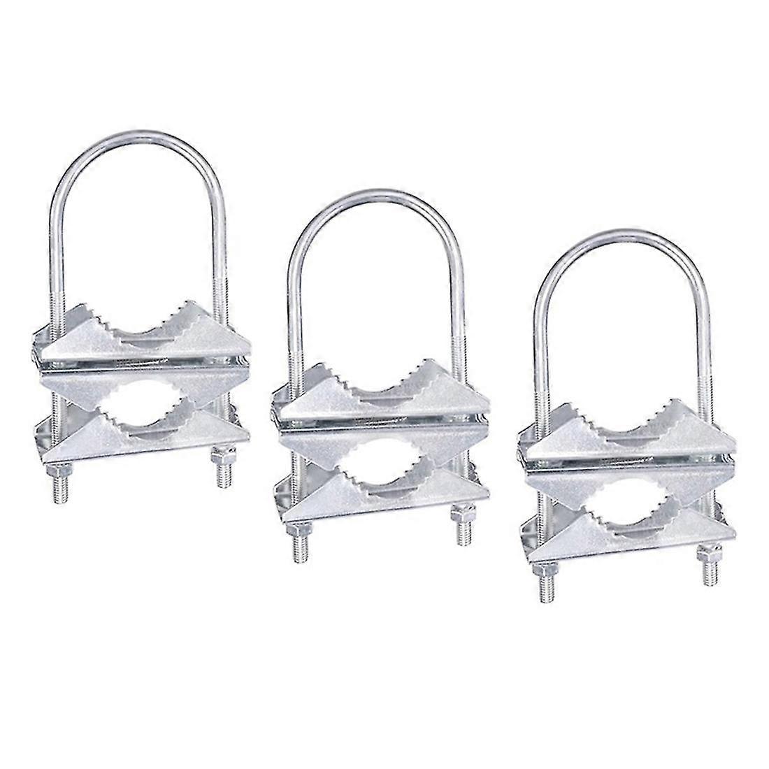 Antenna Mast Clamp V-Jaw Bracket U Bolts Pipe Mounting Hardware