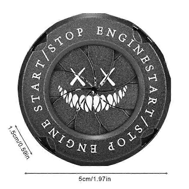 Push Start Button Cover One-button Start Button Ignition Switch Rotating Protective Cover Car Engine Ignition Key Ring Cover