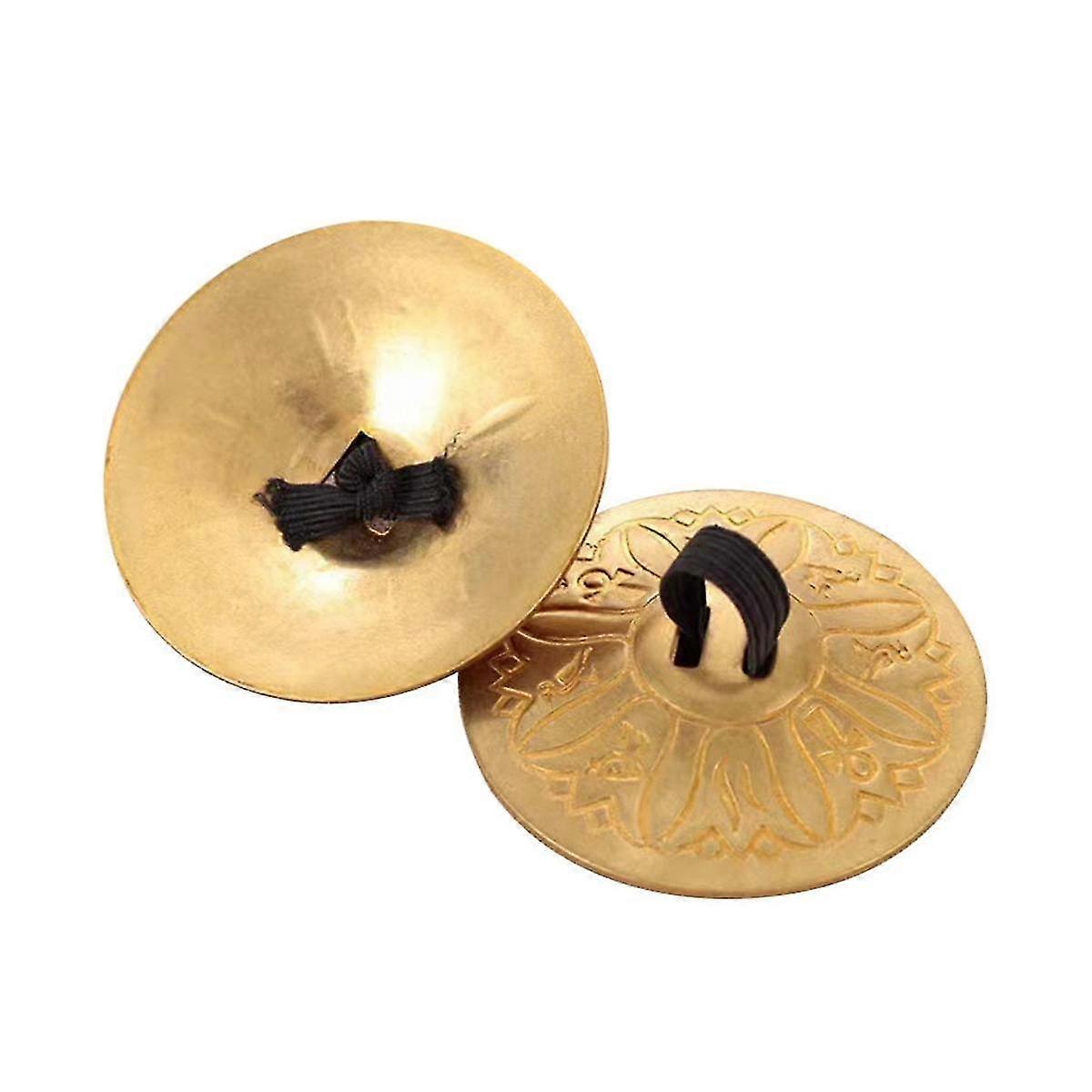 Finger Cymbals, Hand Cymbal Belly Dance Zills with Elastic Band, Percussion Music Instrument for Ki