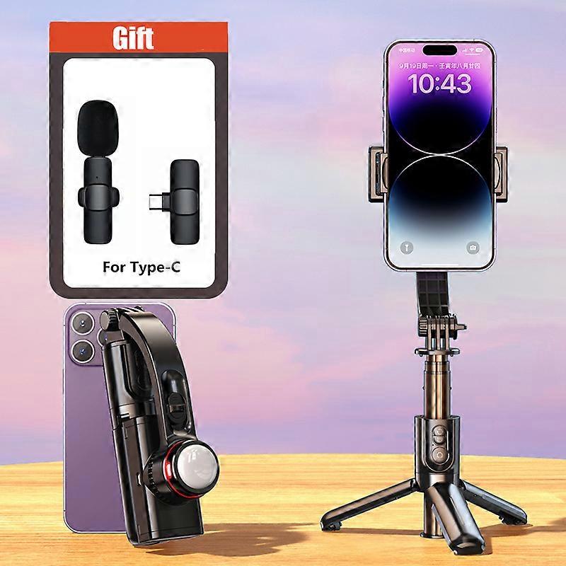FGCLSY 2023 New Wireless Foldable Gimbal Stabilizer Tripod Bluetooth Selfie Stick with Bluetooth Shutter Monopod for iphone