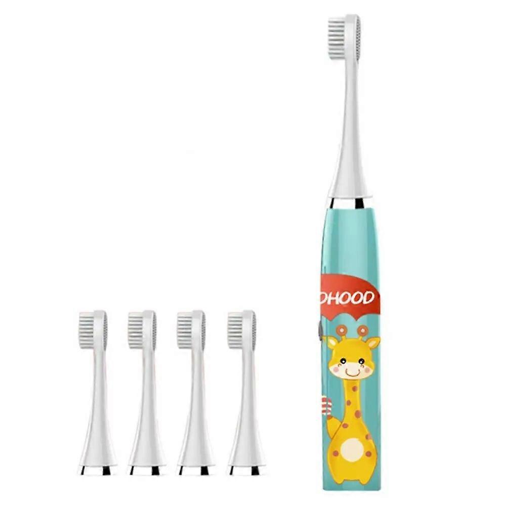 Cartoon Pattern Toothbrush Electric Kids Cleaning Brush Waterproof Charger Smart Timer Vibrating Sonic Ultrasonic Teeth Brush