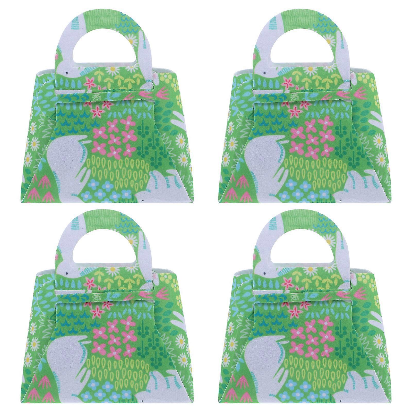 4pcs Easter Gift Bags Easter Candy Pouch Bags Easter Party Easter Gift Storage Pouches