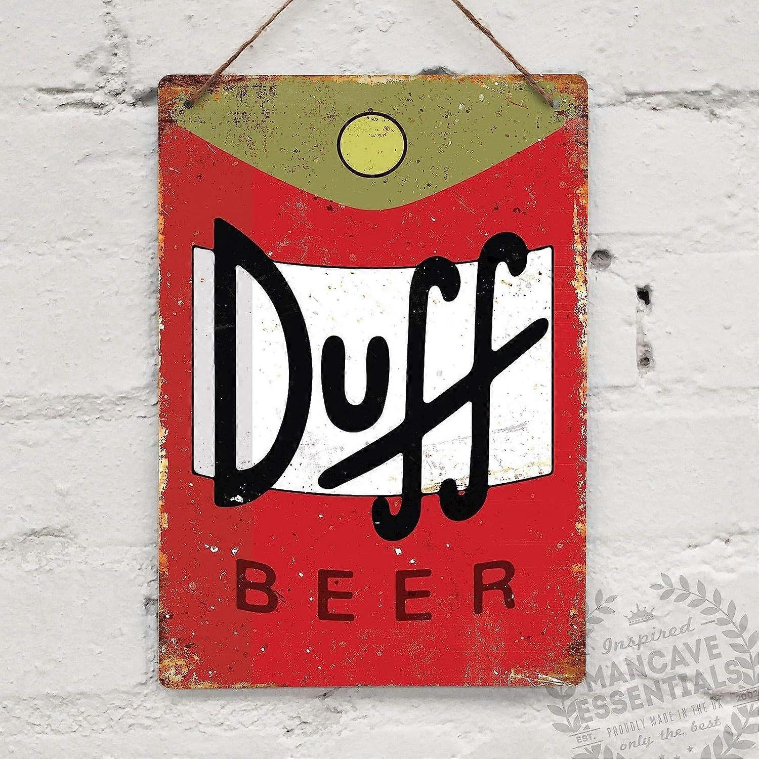 Placa de Metal Vintage Duff Beer Placa de Metal 7.8X11.8 POLEGADAS