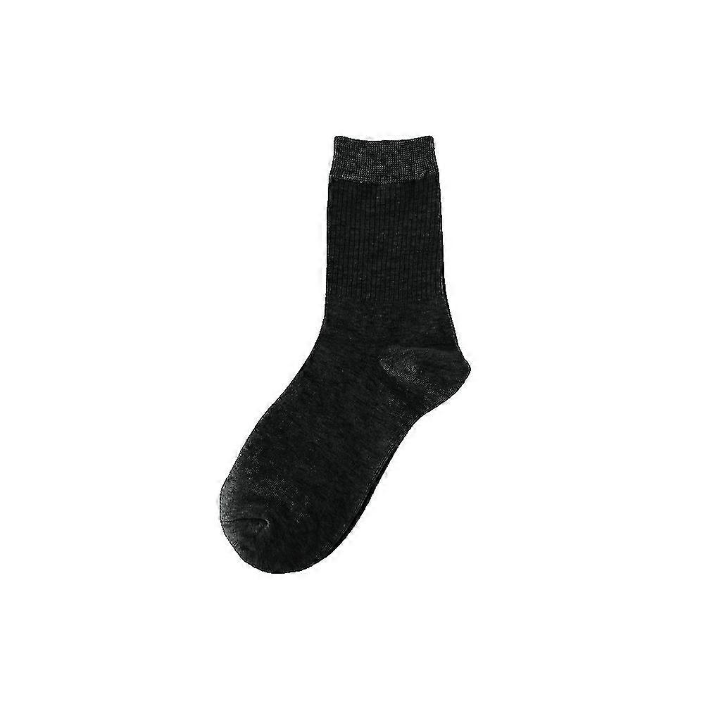 Oat Strip Stack Socks Solid Cotton Tube Socks