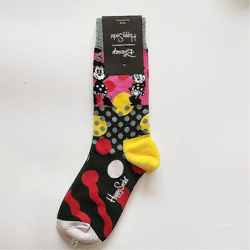 * ميكي الرجال والنساء في أنبوب جورب الكرتون الخريف والشتاء زوجين الرياضة القطن تنفس سماكة هدية عيد الميلاد