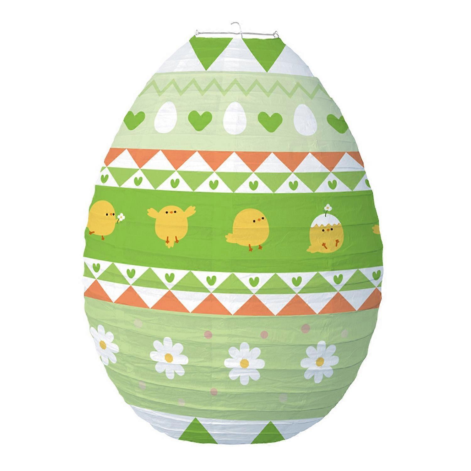 Easter Lantern Colorful Easter Egg Paper Lantern Cartoon Rabbit Pattern Lantern Pendant for Party