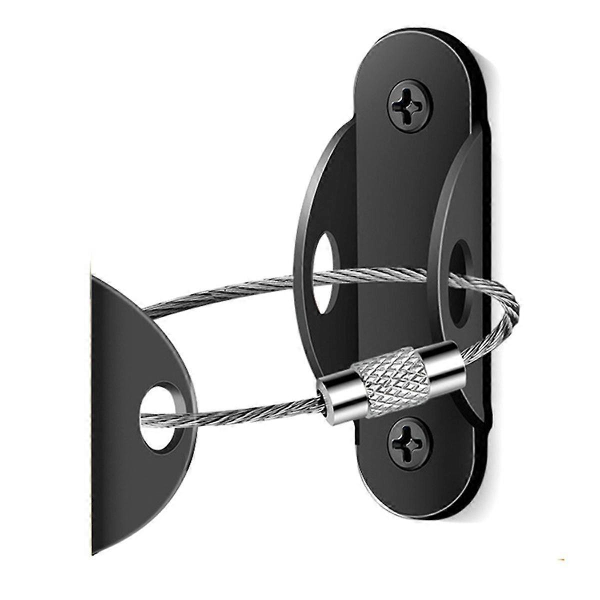 Furniture Anti-Tip Fixer Shoe Cabinet Bookshelf Cabinet Adjustable Metal Thickened Anti-Tip Fixer Black