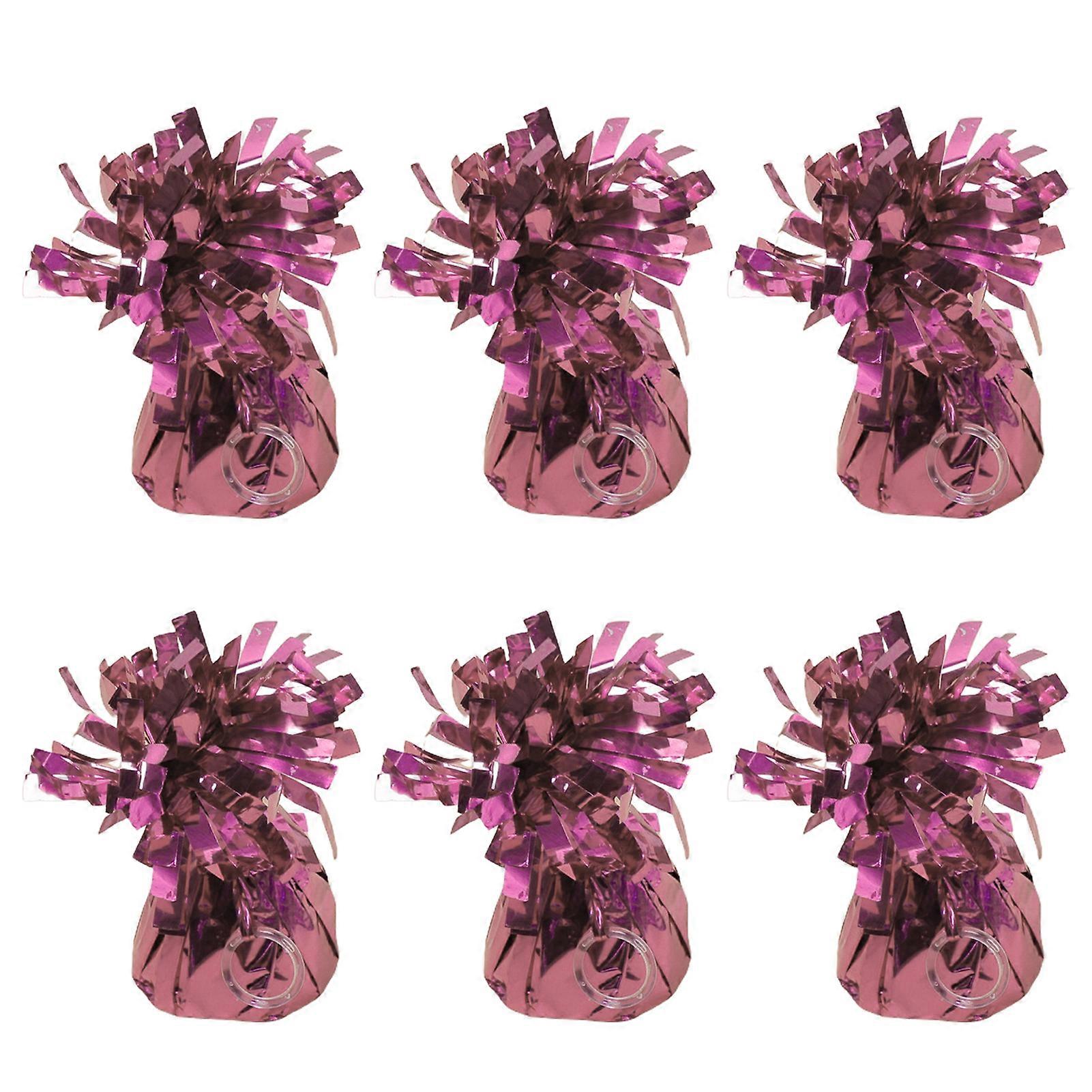 6Pcs Balloon Weights Anti-floating Balloon Gravity Blocks Foil Paper-wrapped Long-lasting Reusable Exquisite Wedding Party Prom Balloon Fixation Decor