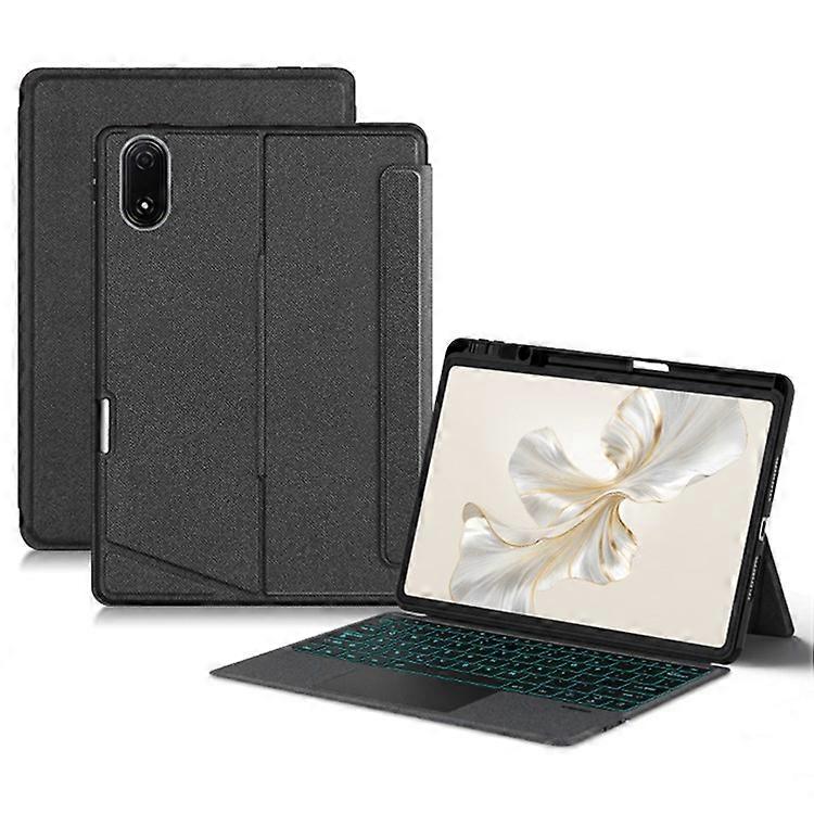 Compatível com Honor Pad 9 Pro Case Stand Capa de Couro para Tablet com Teclado Bluetooth com Luz de Fundo