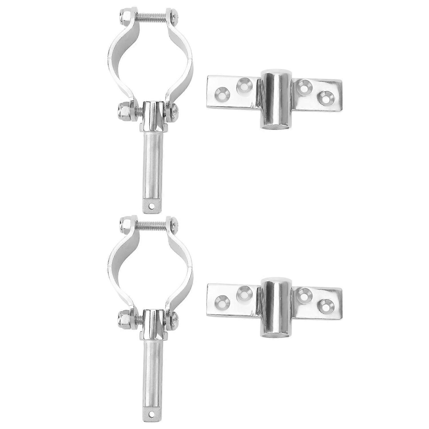 2Pcs Clamp On Rowlock Socket Stainless Steel Durable Simple Installation Side Mount Oarlock Rowlock 