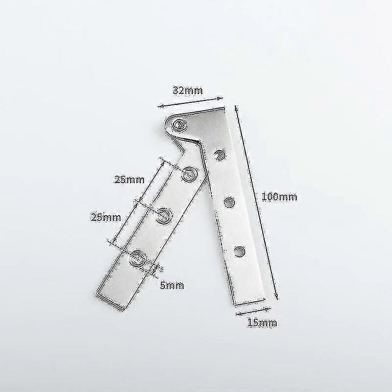 Set Of 2 Stainless Steel Hidden Door Pivot Hinges 360 Degree Rotation, 4 Inch Offset Knife Hinges, Concealed Pivot Hinge, Brushed Silver