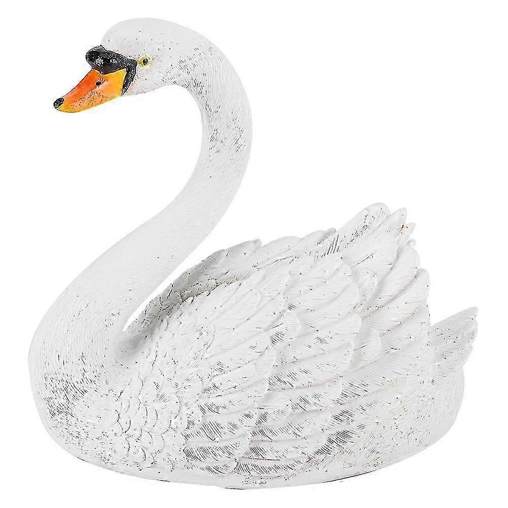 Hartsisimulaatio kelluva valkoinen joutsenhahmokoriste maisemapihan puutarhanhoitoon