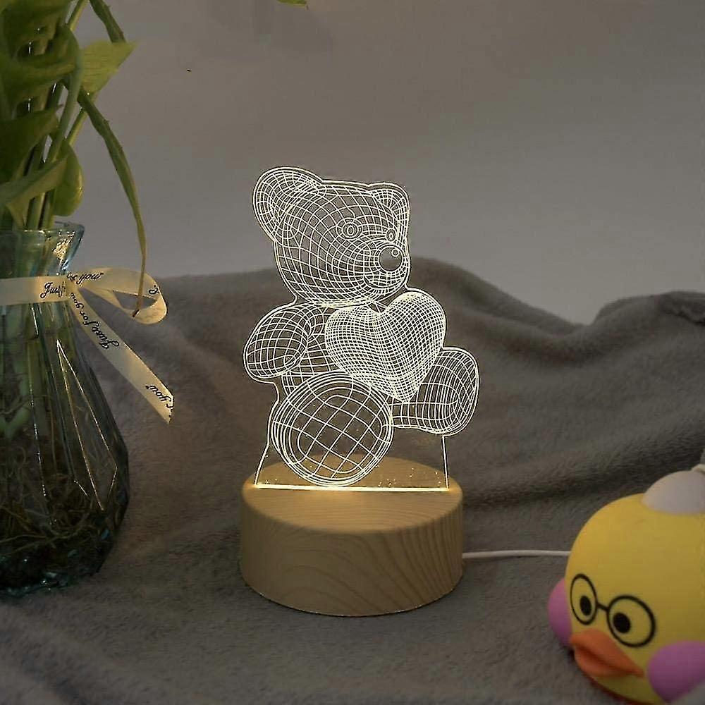 3d Small Night Light Creative Small Table Lamp Bedroom