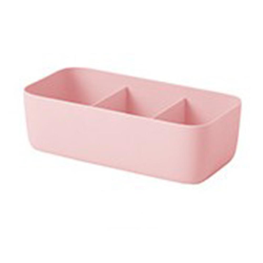 Socks Storage Box, Stackable Plastic Underwear Organizer for Home Bedroom (Pink Three Cells), 1PC