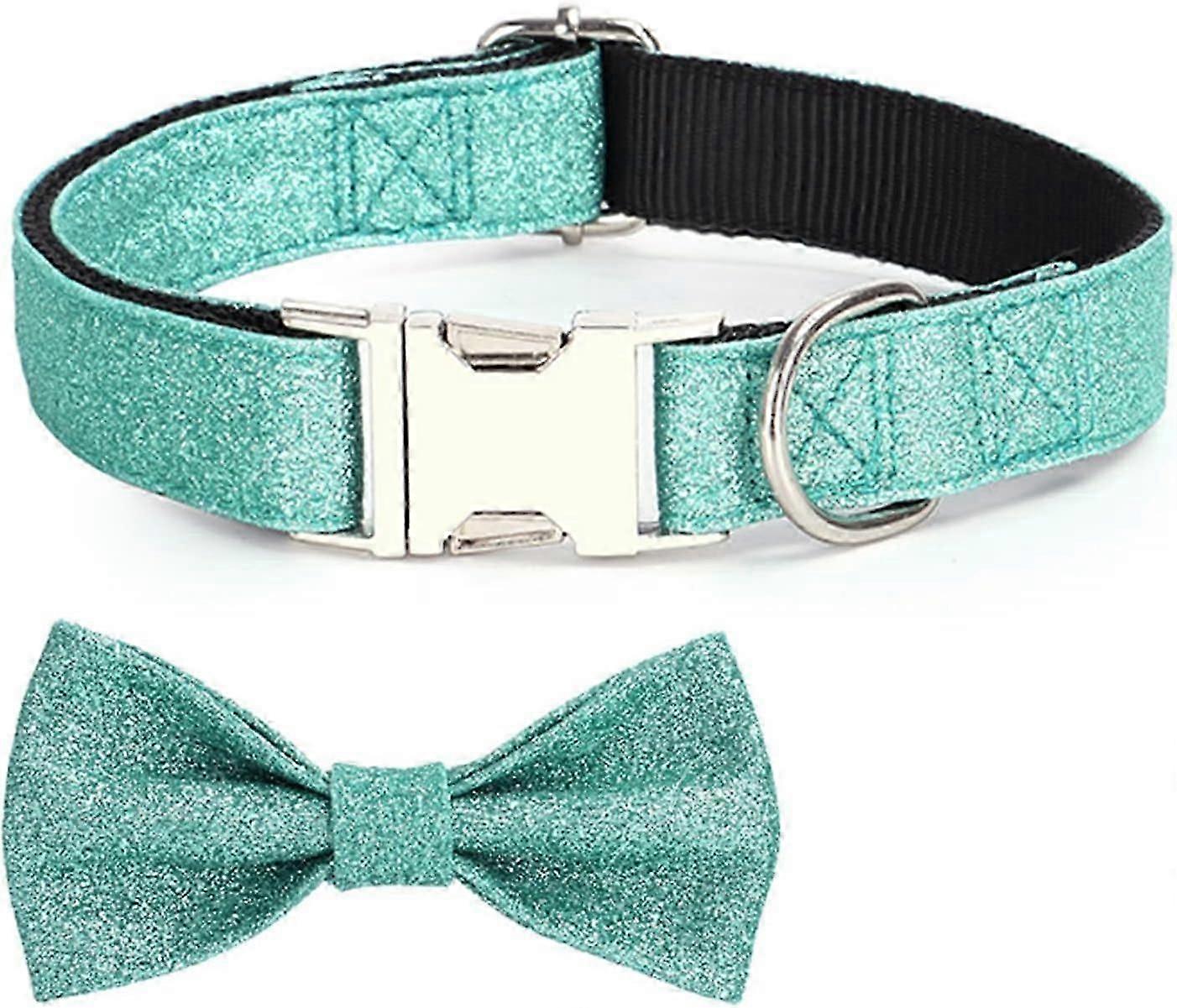 طوق اللامع برق القوس - طوق نايلون محفور ذاتيا قابل للتعديل - أخضر - XS