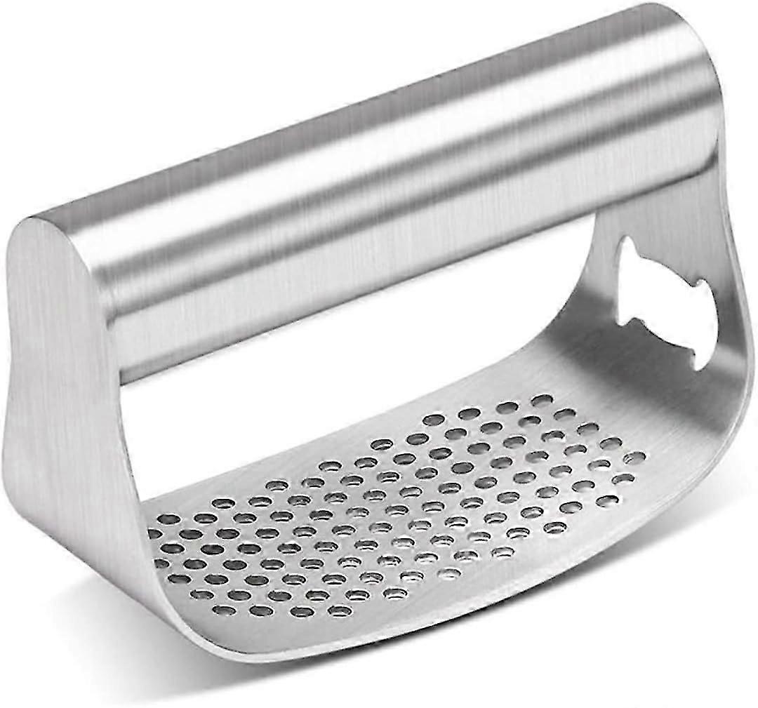 Premium Garlic Press Set - Rust proof, dishwasher safe, easy-squeeze, ergonomic