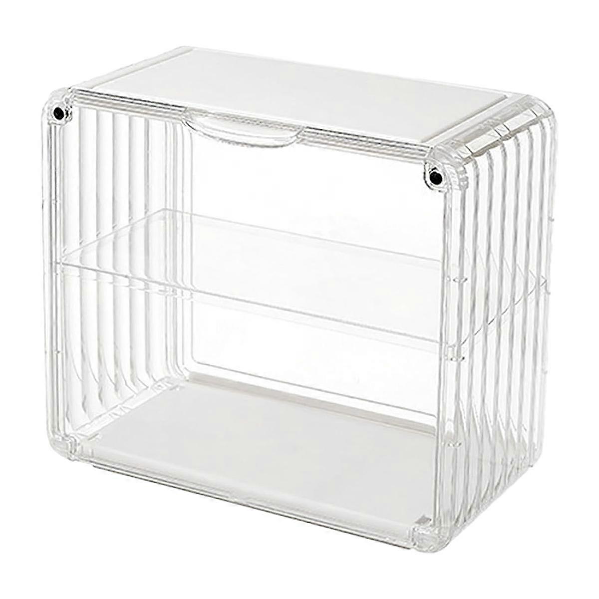 Figure Display Box Collectibles Box Dustproof Protection Showcase for Action Figure Small Size Transparent White