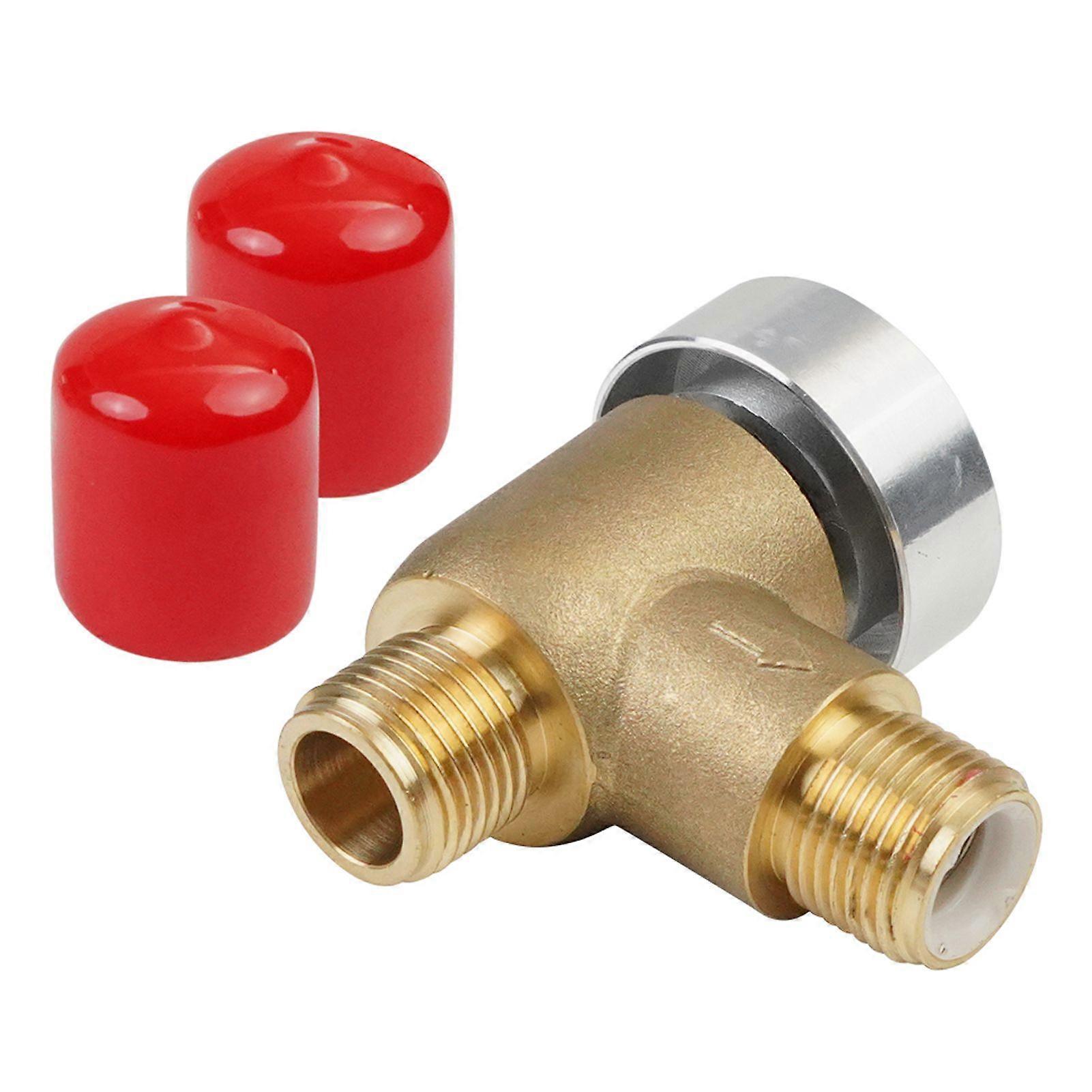 RV Vacuum Breaker Check Valve Brass RV Check Valve Backflow Preventer Camper Vacuum Breaker Improve Freshwater 1/2 NPT Male Threads MK4591