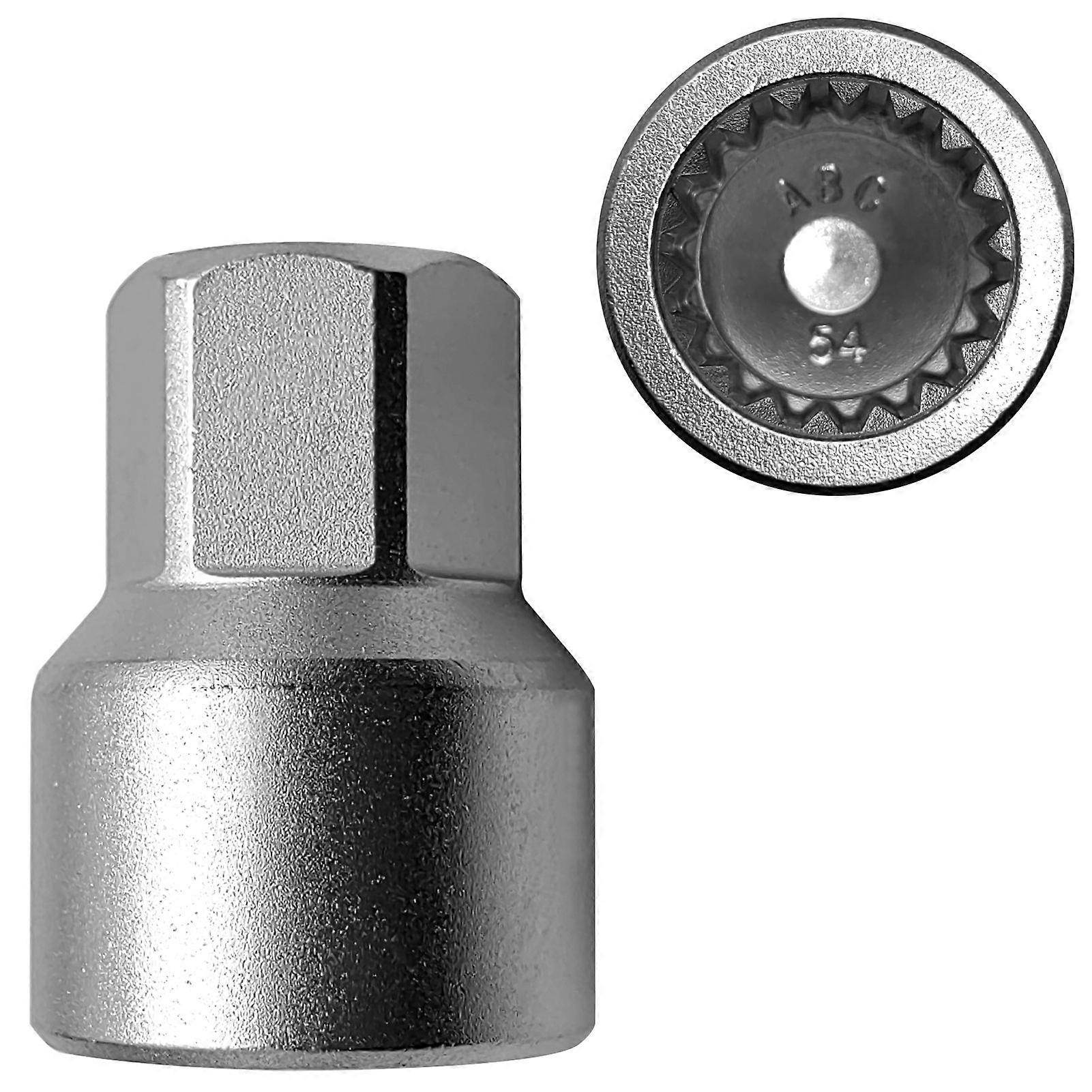 Wheel Locking Nut Key Replacement for Porsche, 54 Thick~walled Wheel Lock Nut Socket Adapter, Wheel Anti~Theft Lug Nut Removal Tool MK5026