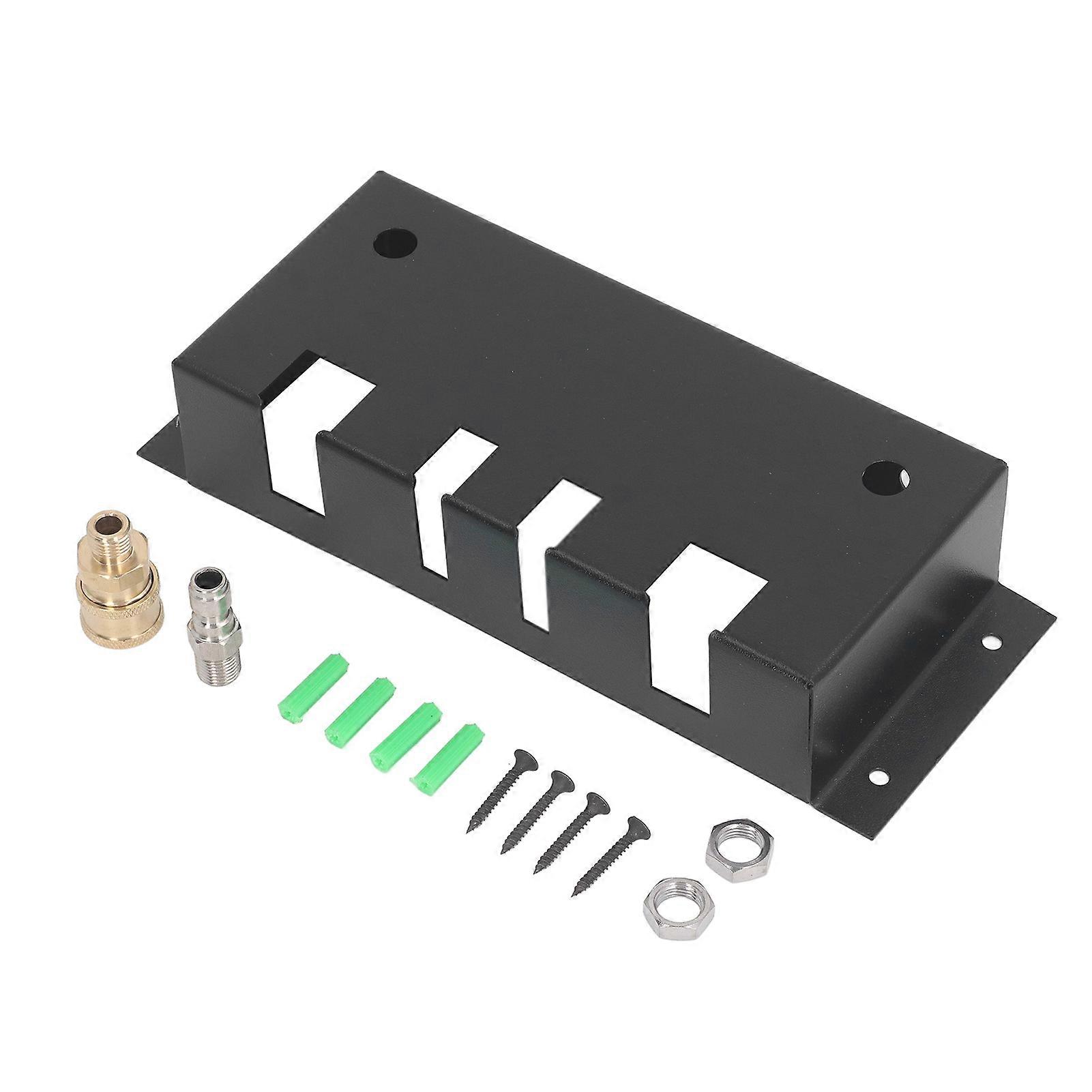 High Pressure Washer Gun Holder Wall Mounted Stainless Steel Foam Cannon Nozzle Tip and Wand Tool Organizer