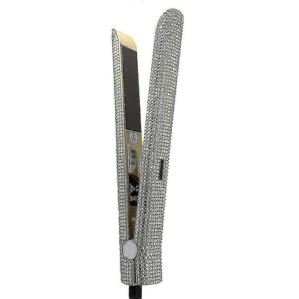 Professional Straightener And Curler, Dorisilk Titanium Flat Iron Diamond Straightener, 2 In 1 Straight Curler -ys