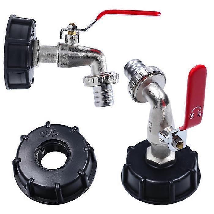 IBC/Mauzer Tap - Mauzer - 1000 L - Adjustable Valve - Nut S60x6 GW - Black