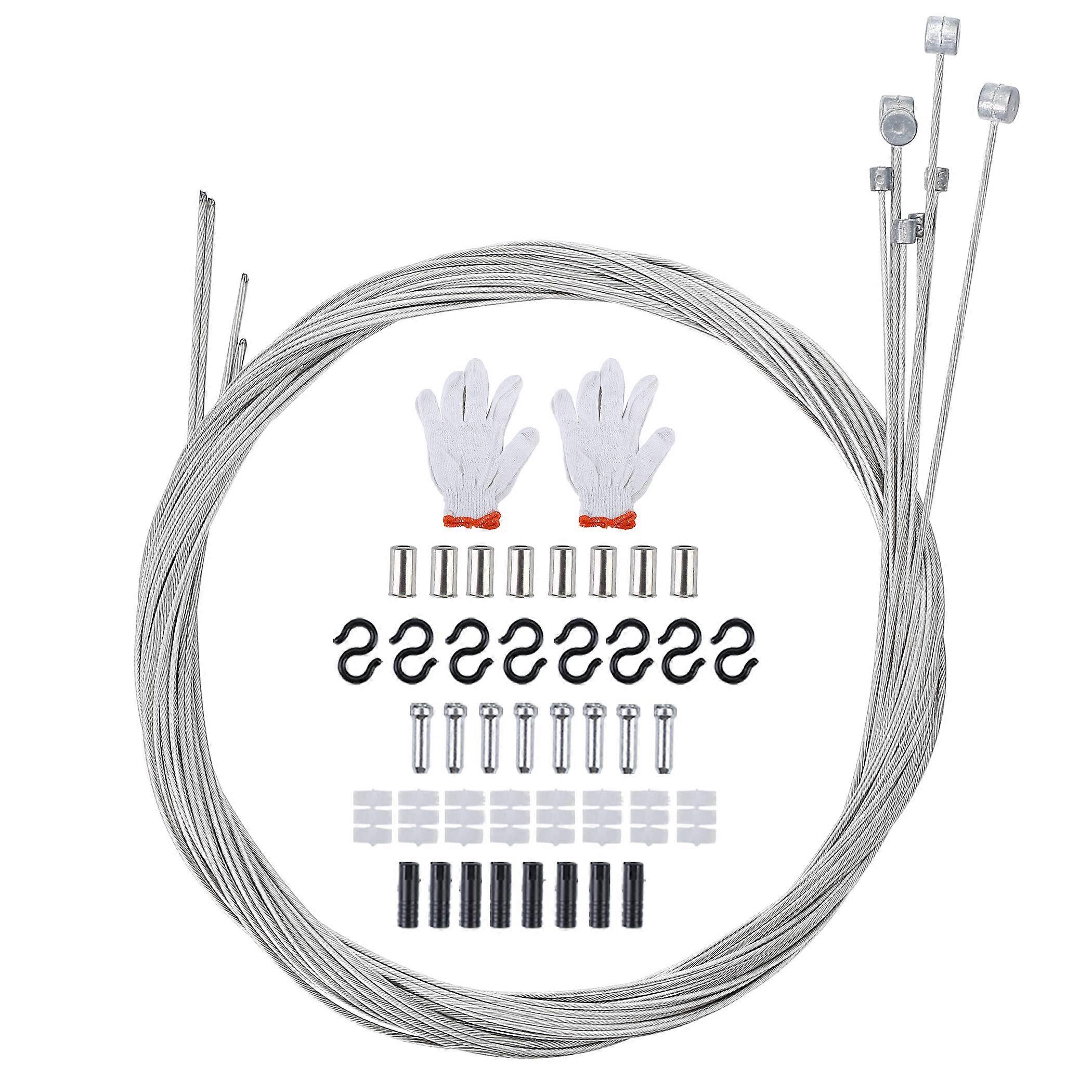 2 universal brake and shift cable sets for mountain bikes and road bikes