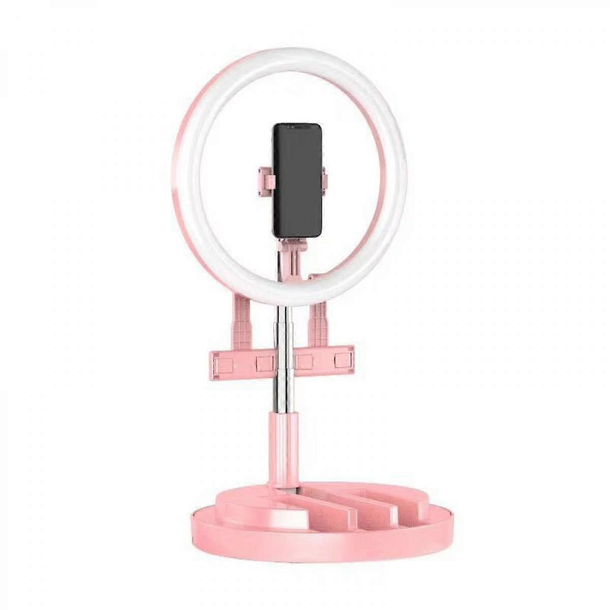 Led Ring Light Foldable Fill Light With Mobile Phone Holder, 3 Color Modes And Ring Light For Video