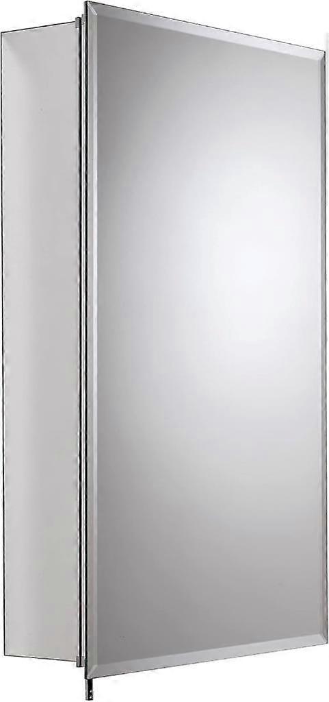 Croydex Medina Single Door Aluminium Mirror Cabinet with Hang N Lock Fitting