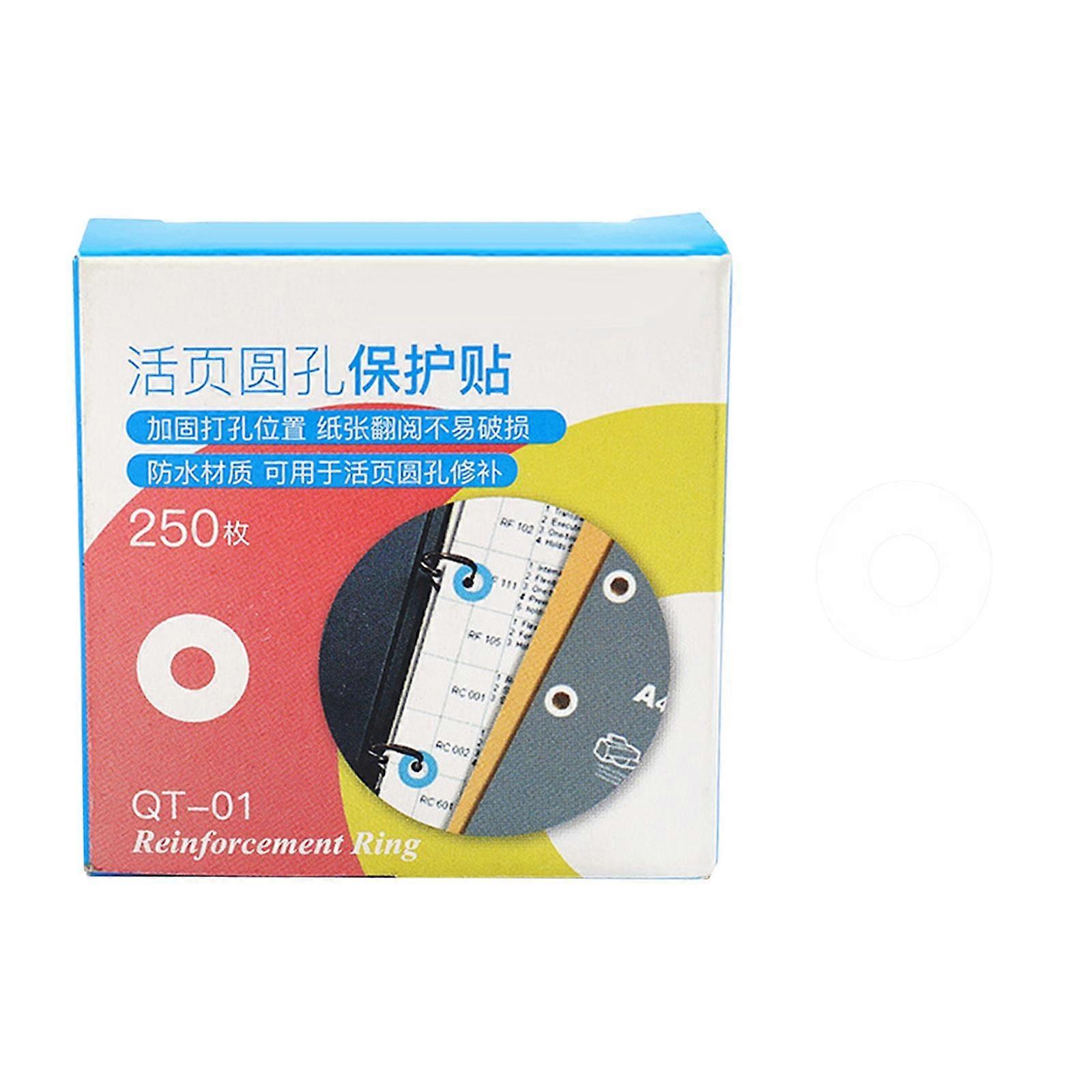 250 Pieces Hole Reinforcement Stickers Hole Punch Reinforcement Labels Glue Page