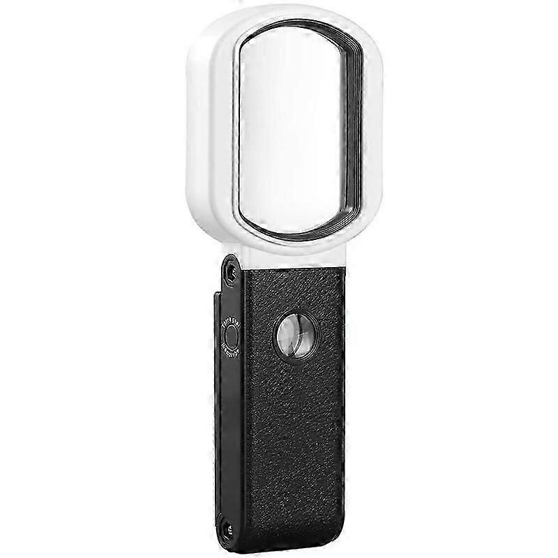 Magnifying Glass with Light, 25X 10X Rechargeable Handheld and Standing Magnifier for Reading, Insp