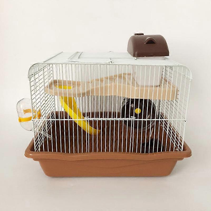 Large Double Layer Transparent Villa Shape Pet Cage for Syrian Hamster Feeding