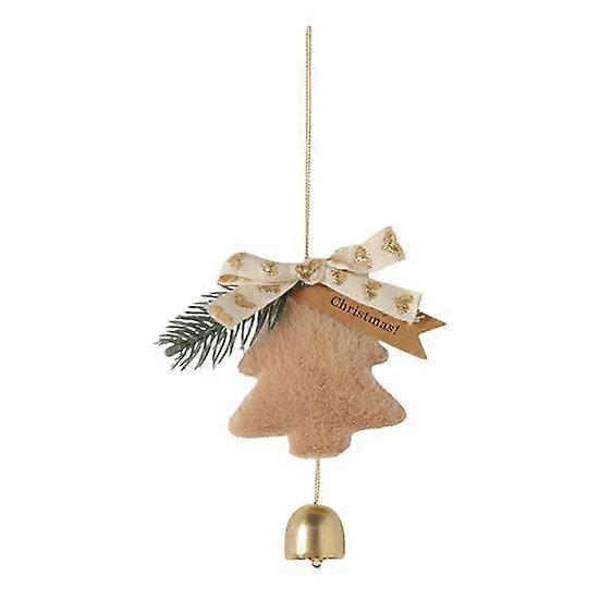 Christmas Bell Decoration Xmas Tree Bow Bell Pine Hanging Ornaments Jingle Bell Pendant for Christmas Tree Wreath Window Car Decor