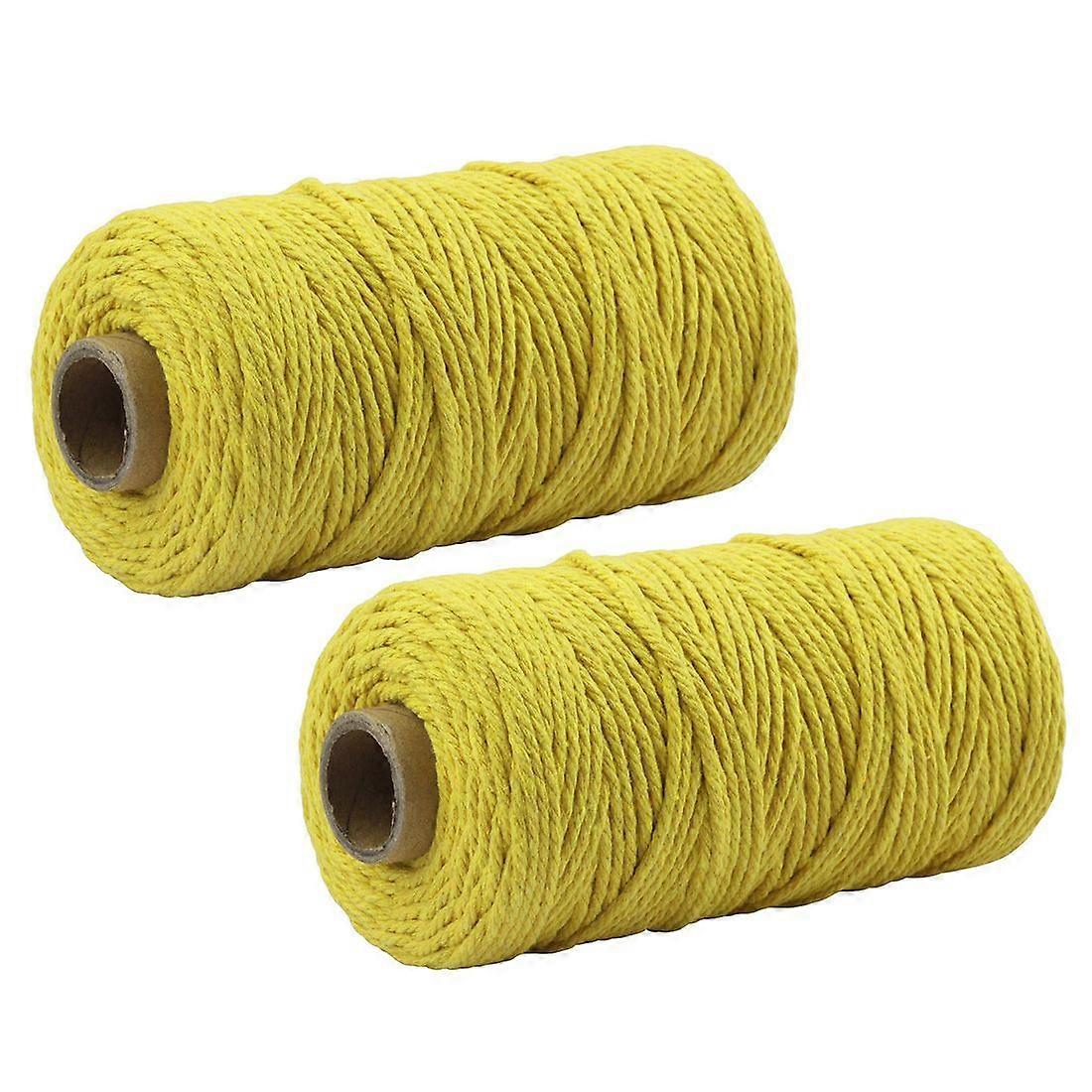 3mm 100m Cotton String Twine 40 Ply Solid Colour Holiday Decorative Thread for DIY Craft Gift Bake Wrapping