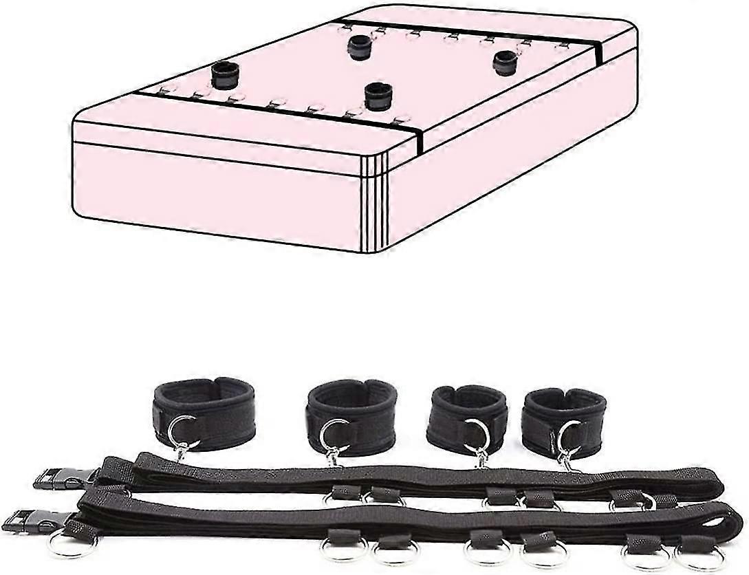 Durable Hand-kit--sturdy And Tough Black Nylon Bed Set Adjustable For Any Size Mattress__ Walkbee Walkbee 4118 B