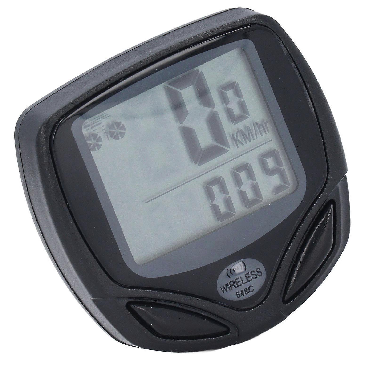 Bike Computer LCD Backlit Display Waterproof Wireless Cycling Speedometer Odometer 