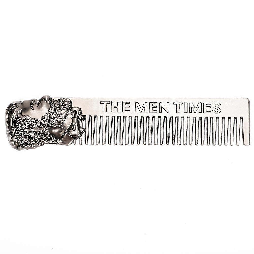 Men Beard Comb Stainless Steel Beard Styling Mustache Shaping Template Tool
