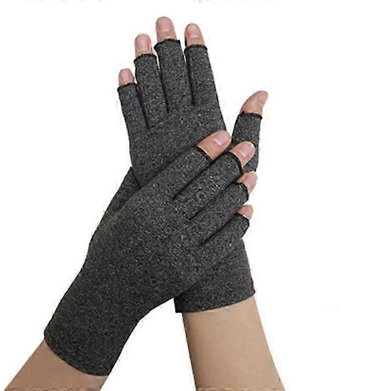 1 par kompressionsartrit handskar handledsstöd bomull gemensam smärtlindring handstöd kvinnor män terapi armband -svart