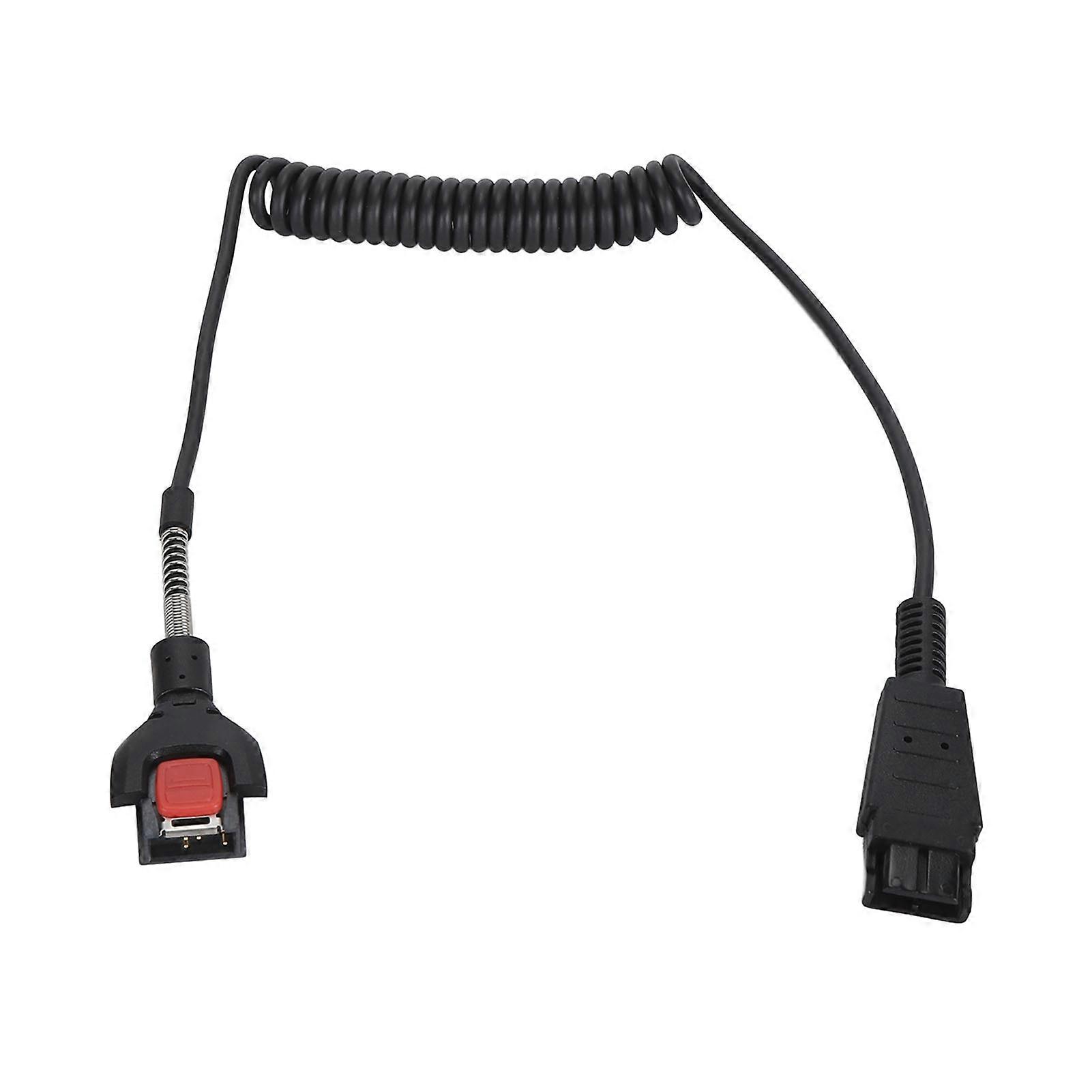 Coiled Barcode Scanner Adapter Cable for WT41NO, HS2100 Headset, Durable & Flexible