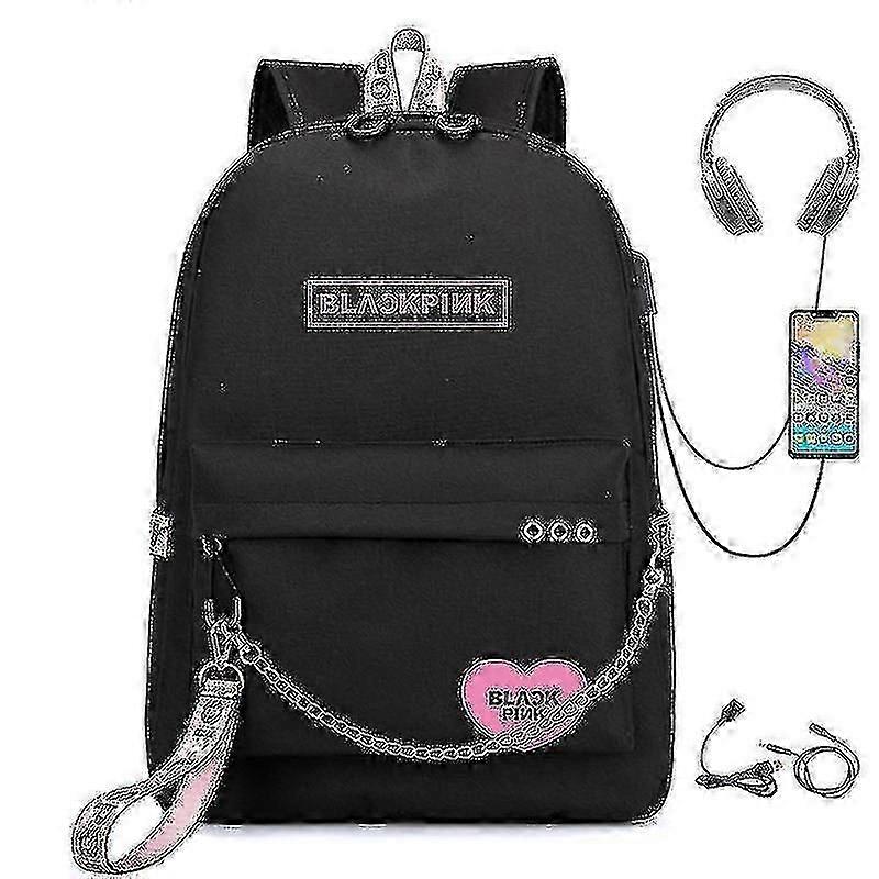 Blackpink Backpack Usb Rechargeable Backpack Student School Bag
