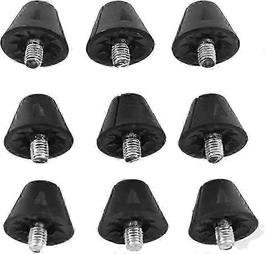 25 عبوة من ترصيع كرة القدم الأسود ترصيع بلاستيكي 13 مم لأحذية كرة القدم للبالغين والأطفال مع ترصيع معدني مضاد للانزلاق