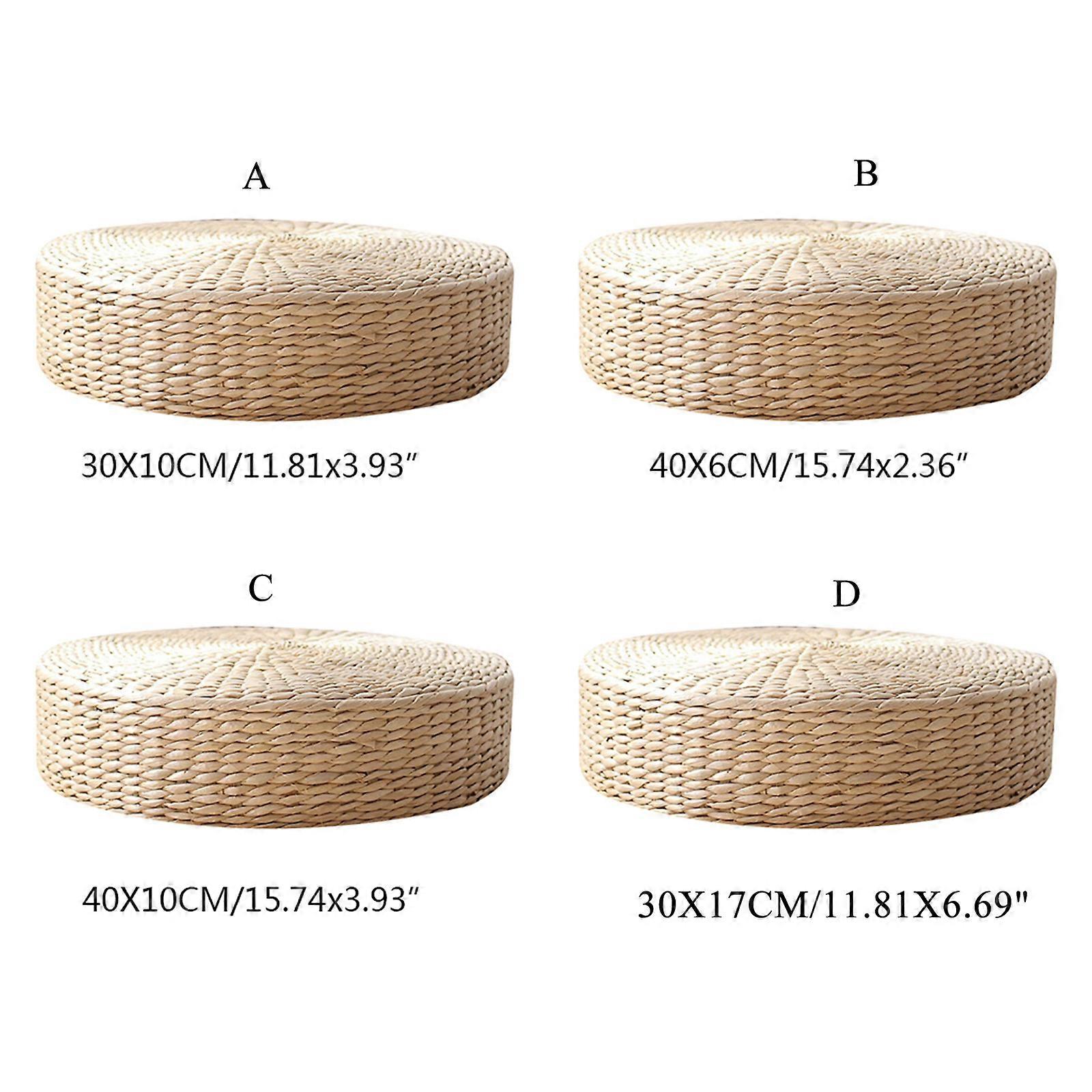 天然厚みのある布団クッションホームベッドルームリビングルームシートパッド装飾的なガマの畳古典的な枕チェア座っているクッション家庭用