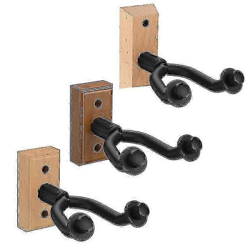 3 حزمة الصوتية الكهربائية الغيتار جدار جبل، أسود الجوز الحائط الغيتار الرف لباس القيثارة الكمان ماندولين