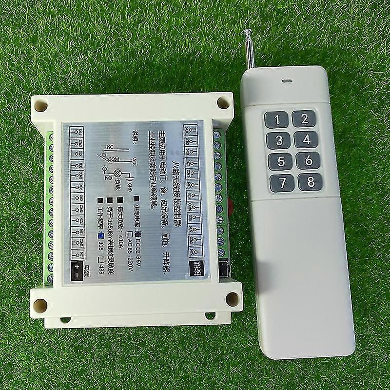 Dc 12v 24v 36v 8 Ch Rf Wireless Remote Control Switch Remote Control System 8ch 10a Relay Receiver +8 Button Transmitter