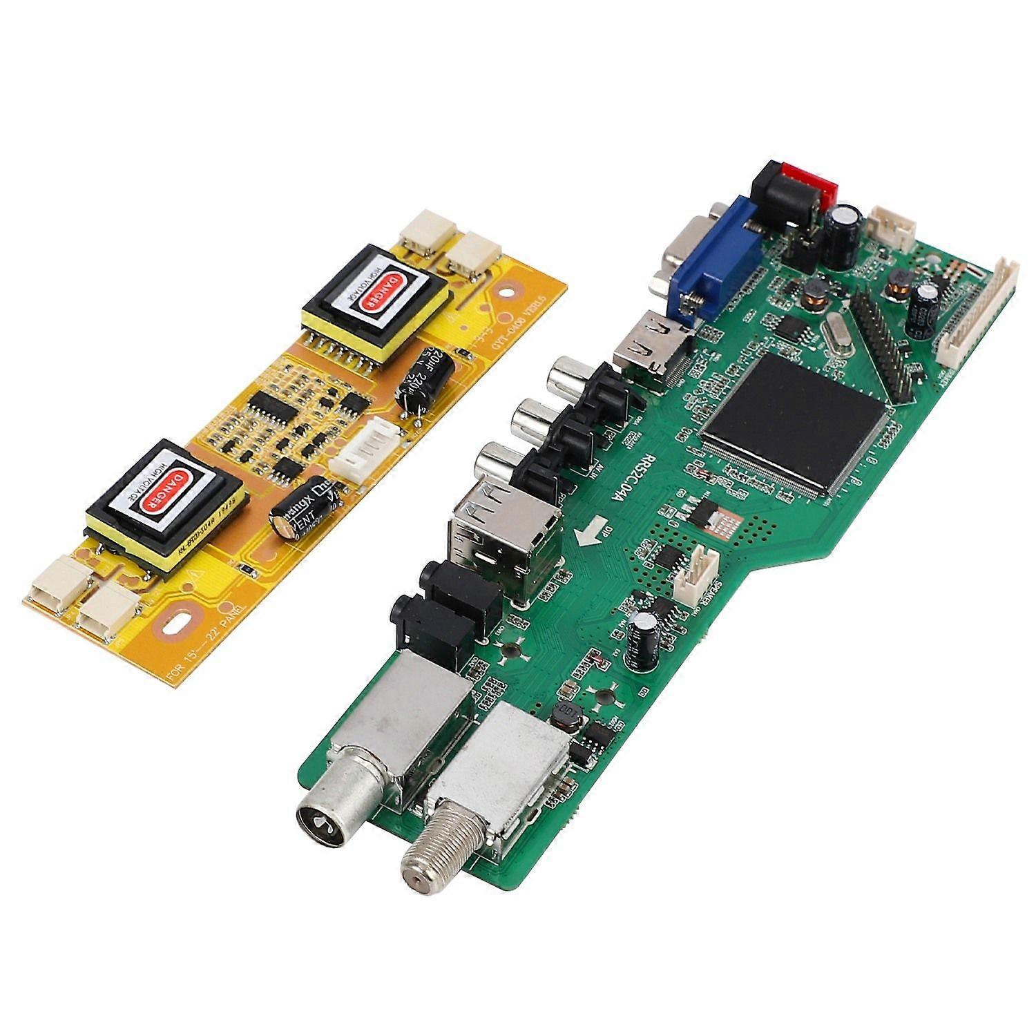 5 OSD Game RR52C.04A Support Digital Signal DVB-S2 DVB-C DVB-T2/ ATV Universal LCD Driver Board USB