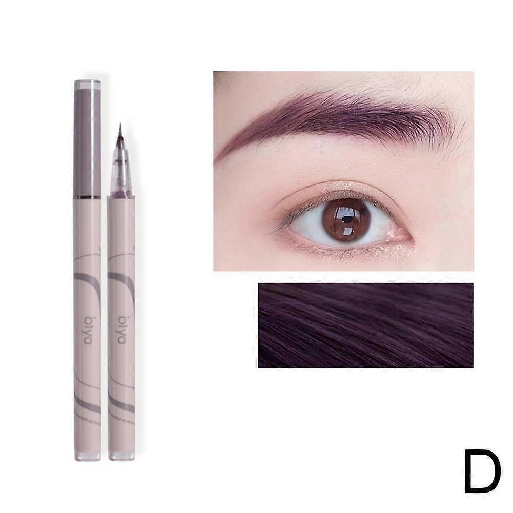 104# Smoky Purple (D)$Biya vivid eyebrow pencil waterproof and sweat-proof ultra-fine quick-drying color-developing eyebrow pencil