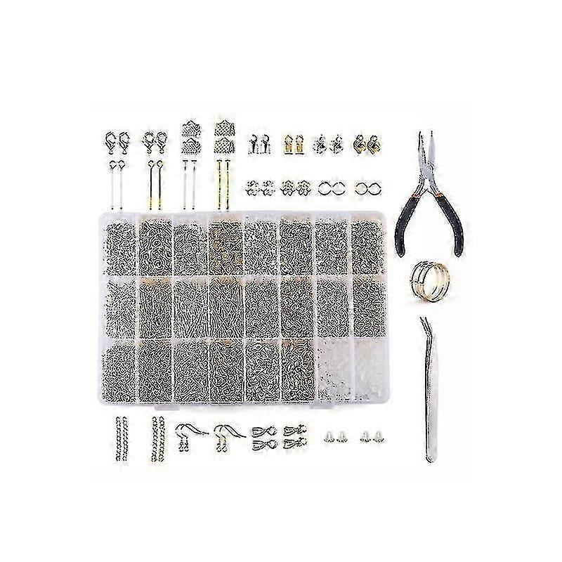 Jianghuo 1763Pcs Κοσμήματα Κάνοντας Προμήθειες Kit - Εργαλείο επισκευής κοσμημάτων με αξεσουάρ Κοσμήματα Πένσες Κοσμήματα Ευρήματα